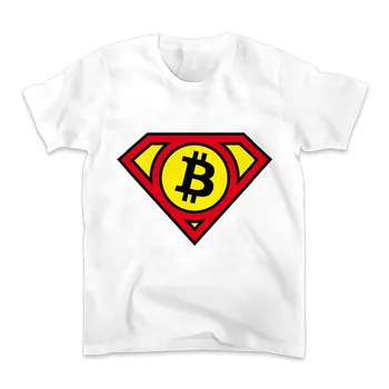 SUPER Bitcoin EROU design LOGO t camasa barbati alba confortabil tricou barbati casual plus dimensiune BTC T-Shirt nu lipici sentiment de imprimare