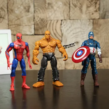 Super-eroi Iron Man Lucru Hulk Captaib America Spiderman PVC Figurine Jucarii 5pcs/set HRFG398