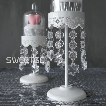 SWEETGO Cristal prajitura sta zapada forma ridicat picioarele desert titularul PC dome pentru tort de nunta de decorare bakeware
