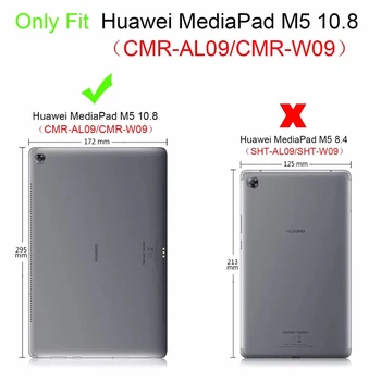 Tableta Caz Pentru Huawei Mediapad M5 10 Smart PU Caz din Piele Pentru Huawei Mediapad M5 10.8 CMR-AL09 CMR-W09 L Caz