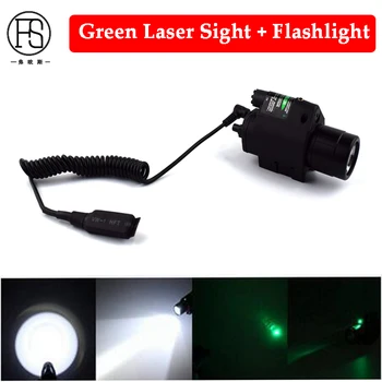 Tactic M6 Verde Roșu Laser + LED-uri Lanterna de Vanatoare de Fotografiere cu Laser Dispozitive Laser Light Pentru Arma 20mm Utilizare a transportului Feroviar