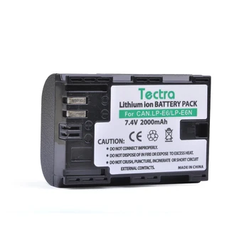 Tectra 4BUC LP-E6 LP-E6N LPE6 LPE6N Baterie pentru Canon EOS 5D 5D2 5DS R Mark II 2 / III 3 60D 6D / 60Da 7D 7D2 7DII 70D 80D etc.