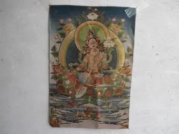Tibet, de mătase broderie fel bodhisattva guanyin thangka/2