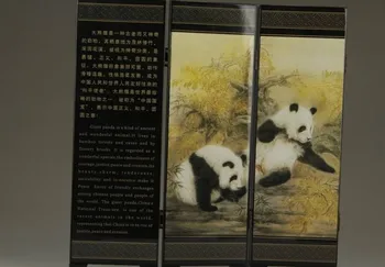 TNUKK ( Mini ) Rafinat Clasic Chinez Pictura Lac Ecran de Pliere - Panda Drăguț.