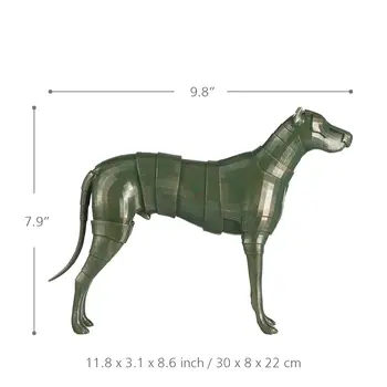 Tooarts Tomfeel Armura Câine Din Fibra De Sticla, Sculptura Acasă Decorare Design Original Câine Opera De Arta Pentru Biroul De Acasă
