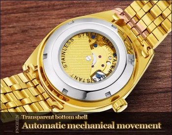 Tourbillon Ceasuri De Aur Barbati 2018 Faimosul Brand De Lux Bărbați Ceas Mecanic Din Oțel Rezistent La Apa Calendar Ceas De Mână Ceas Automatic