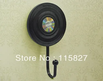 Transport Gratuit! 3pcs/lot Stil Vintage Bandă de Disc și CD-uri de design Cârlig de Fier Mână-pictat Rășină Cârlig de Înaltă Calitate, Decor Acasă