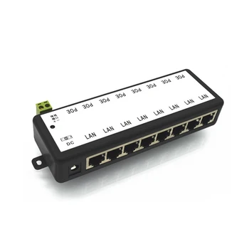Transport gratuit 8 Canale CCTV Injector POE Pentru camere de Supraveghere Camere IP Power Over Ethernet Adapter Cu Coajă