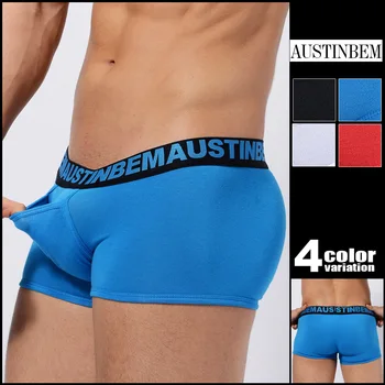 Transport gratuit!brand austinbem boxeri Confort și Securitate Men 's Fashion Clasic pantaloni Scurți pentru Bărbați Lenjerie sexy Sexy Buzunar Pantaloni