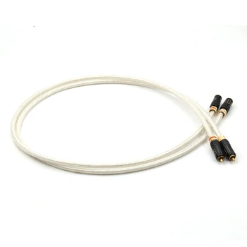 Transport gratuit Semnătura OFC Placat cu Argint Interconectare Cablu Cu WBT-0144 Placat cu Aur RCA