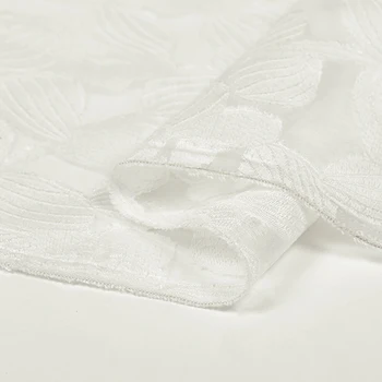 Trei-dimensional organza transparent țesături flori plantate clare rochie tesatura de moda en-gros de înaltă calitate pânză