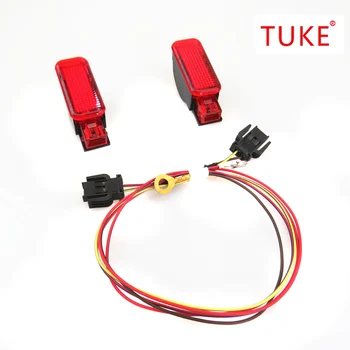 TUKE OEM 8KD947411 8KD 947 411 Două Roșii de avertizare lampă de panou de ușă + Cablu de Conectare Fasciculului se Potrivesc A3 S3 A6 S6 A4 Q3 Q5