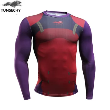 TUNSECHY brand 3 d de imprimare dinamic de transport la modă om maneca lunga T-shirt design de brand original fierbinte stil t-shirt