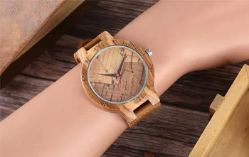 Unic Ceasuri Lemn de Bambus, Nuc Textura Design Complica Rafinat din Lemn Ceas pentru Barbati Femei Ceasuri relogio masculino