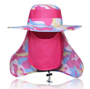 Unisex Protectie UV Pălărie de Vară în aer liber de Pescuit Cap Respirabil Pălărie Rapid-uscat Sunproof Soare Protcet Față, pe Gât, Capac Găleată Pălărie