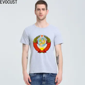 URSS REVOLUȚIE CCCP cu maneci scurte T-shirt de Top din Lycra, Bumbac Barbati tricou Nou Stil DIY