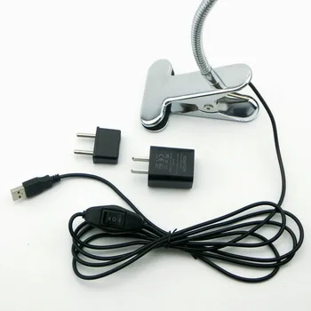 USB Flexibil de Birou LED-uri de Lumină Clip-pe Lângă Pat Lectură Lampă de Masă Carte de Muncă Decorare Studiu Reîncărcabilă Lampă Cu UE Plug SUA