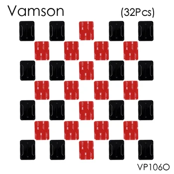 Vamson 32pcs/set 16pcs Curbat Montare pe Suprafață de Bază+16pcs 3M Autocolant Pentru Gopro Hero 5 4 3+ pentru pentru Xiaomi Yi pentru SJ400 VP106O
