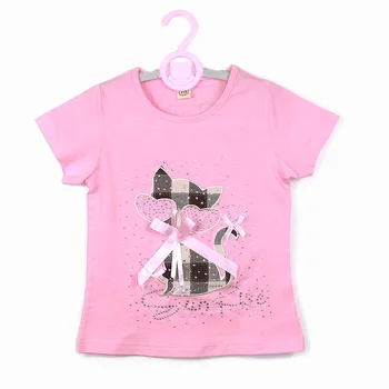 Vara Fete Tricou de Desene animate T-shirt Pentru Fata Diamant Copii Topuri 2-8T Copii, Jachete Copii Teuri Îmbrăcăminte exterioară