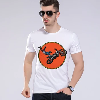 Vara Motocicletă Zburătoare cu mânecă scurtă T-shirt pot fi personalizate haine pentru bărbați și femei T shirt Moe Cerf H8-53#