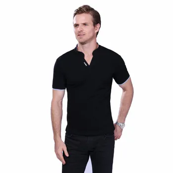 Vara Noi 2018 Brand de Moda Mens T Shirt Culoare Solidă Short-Sleeve Slim Fit Shirt Barbati din Bumbac Tricouri Barbati Casual Tricouri 5XL