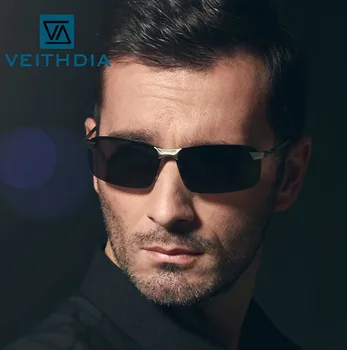 VEITHDIA Designer de Brand Polarizat ochelari de Soare pentru Bărbați fără ramă Ochelari de Soare Ochelari Ochelari Pentru Barbati oculos de sol masculino 3043