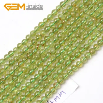 Verde Vopsit Peridot Cuarț Margele Rotunde Pentru a Face Bijuterii Strand 15 Inch,2mm 4mm 6mm 8mm,cu Ridicata,transport Gratuit,GEM-în interiorul