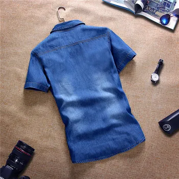VERSMA 2017 Vara Patch Model Camisas Hombre Para Albastru Vintage Barbati Tricou Denim Camiseta Masculina Gotic Imbracaminte Barbati Tricouri