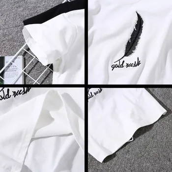 Vrac negru broderie femei tricouri femei 2018 albe de vara casual tricou femei topuri de bumbac tricou plus dimensiune tricou femme