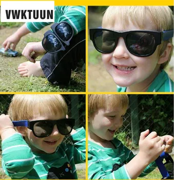 VWKTUUN Portabil Polarizat ochelari de Soare Femei Bărbați Fată Băiat ochelari de Soare Negru Lentile de Epocă Retro în aer liber Ochelari Sport Ochelari de protecție