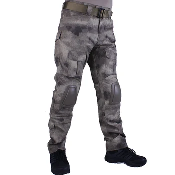 Vânătoare Camuflaj A-TAC uniforme de Luptă tricou cu broek și cot și genunchi tampoane militaire joc cosplay uniformă ghilliekostuum