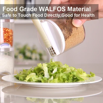 WALFOS 5pcs/Set Kithcne Creative Transparent Cutii Condimente Bucatarie Cylindra Spice Rack Condiment Sticle Piper Cutie