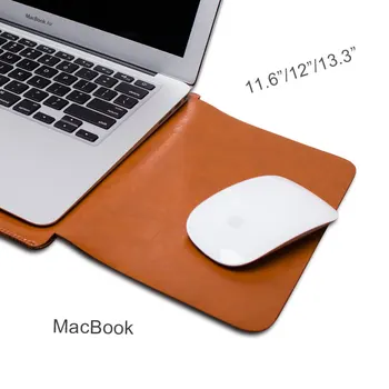 WALNEW din Piele de Caz pentru Apple Macbook Air 13 Macbook Pro 15 Retina 11.6 12 inch Acoperi cu Maneci Laptop Calculator Notebook Geanta de Laptop