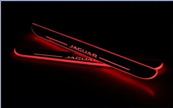 WOO Acrilice LED pragului de ușă pentru Jaguar XF 2010-15, Jaguar XJ(XJL) 2010-15, Condus în mișcare ușa scuff placa, Calea de lumină