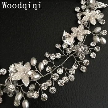 Woodqiqi sobretudo feminino nunta-păr-accesorii-mireasa nunta bentita coroas para noiva diadema pelo mujer de mireasa noi