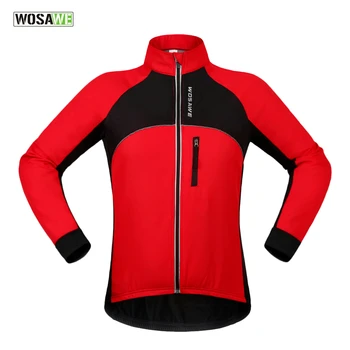WOSAWE Noi Termică Ciclism Jacheta de Iarna Warm Up Biciclete Îmbrăcăminte rezistentă la Vânt, Impermeabil Soft shell Coat Biciclete MTB Jersey