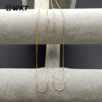 WT-N1063 Moda Simplu Alamă Colier Femei Cablu de Lanț Cutie Pentru Bijuterii de Moda de Design Lanț de Alamă Cu cele mai Bune de Aur de Culoare Lanț