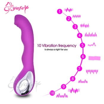 YAFEI 10 viteza G Spot Vibrator Reincarcabil Stimulator Clitoridian Vibratoare deget Bagheta pentru Masaj Adult Intima jucarii sexuale pentru Femei