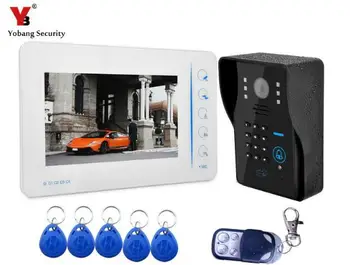 Yobang de Securitate de 7 inch cu Fir Două sensuri Interfon Sistem de Securitate Acasă Audio Sonerie, Interfon Sonerie Monitor pentru Villa