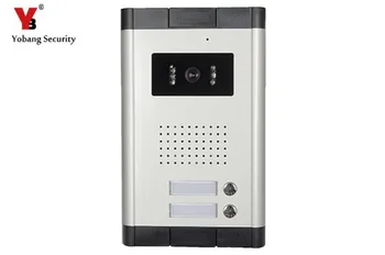 YobangSecurity Metal Exterioara Din Aluminiu Camera Pentru 2 Unități Apartament Cu Video Interfon Sonerie Telefon Ușă De Intrare Pentru Sistemul De Acces