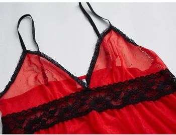 Yomrzl L089 New sosire vara sexy femei cămașă de noapte tifon sleevelessv-gât sleepwear sexy lingeries