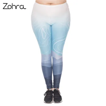 Zohra De Moda De Mare Dimensiune Jambiere De Munte Sălbatic Tipărite Talie Mare Leggins Plus Dimensiune Pantaloni Stretch Pantaloni Pentru Femei Grăsuț