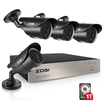 ZOSI 1TB 4CH 1080P HD-TVI Camera de Securitate CCTV Sistem P2P IR Noapte Viziune 4BUC 2.0 MP în aer liber HD Camera de Supraveghere Kit APLICAȚIE de Vedere