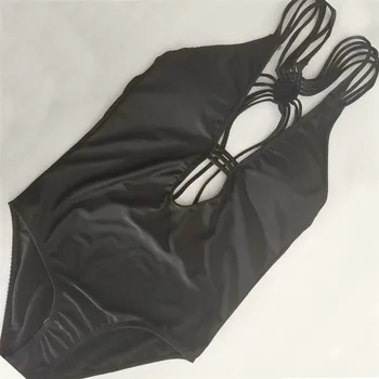 Înapoi Acoperire Completă Șir Curea de Umăr costum de Baie Arunca dintr-O bucata Femei Body Monokini de sex Feminin Retro Bikini 2018 costum de Baie