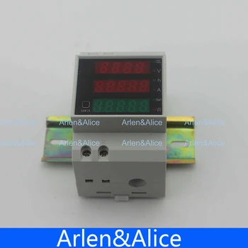 Șină Din LED-uri AC 80-300V 0-100.0 Un voltmetru ampermetru de afișare de putere activă și de putere factorul de timp, contor de Energie tensiune de curent