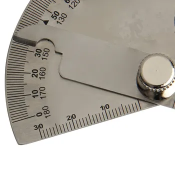 0-180 Grade Conducător Cap Rotund Rotativ Raportor 145mm Reglabil Universal din Oțel Inoxidabil Instrument de Măsurare