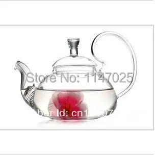 1 BUC fierbinte de vânzare vânzare specială temperaturi ridicate rezistente la căldură de sticlă cu flori ceainic 600ml 21oz G0005
