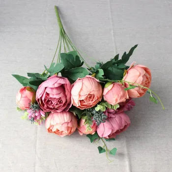 1 buc mai Multe Culori Frumoase, Fermecătoare, Încântătoare Bujor Flori Artificiale Petrecere de Nunta Casa de Flori