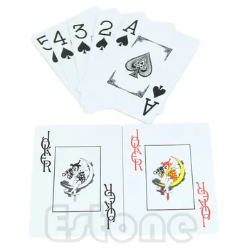 1*rezistent la apa de Poker Nou Albastru /Rosu PLASTIC Lavabil Poker Texas Dimensiune Carti de Joc