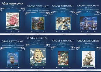 1 TESALONICENI seaboat stiluri de cusatura cruce dim 13732 cruciulițe set DIY 14CT neimprimate lucru manual kituri de contat dmc fire cusatura cruce